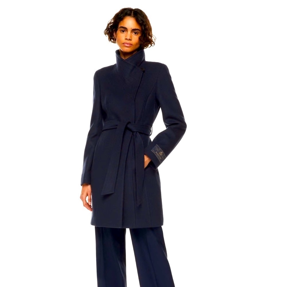 Babaton Black Belted Coat
